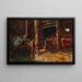 Interior Stable Scene of Pinzgau - Anton Schrödl — framed artwork on a wall