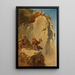 Two chamois in high mountain - Anton Schrödl — framed artwork on a wall