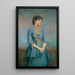 Portrait of Llúsa Dulce i Tresserra, Marquise of Castellflorit - Antoni Caba — framed artwork on a wall