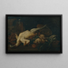 Still life with vegetables, turkey, other poultry, and waffles - Antoni Viladomat — framed artwork on a wall