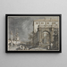 Capriccio Ein Palast mit Hof in der Nähe der Lagune - Antonio Canaletto — gerahmtes Bild an der Wand