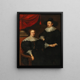 Antwerp School - Portrait Of A Lady Seated With A Gentleman Holding Her Hand.webp