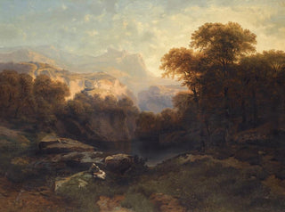 Apollinary Gilyarievich Goravsky - Contemplation In An Alpine Landscape.webp