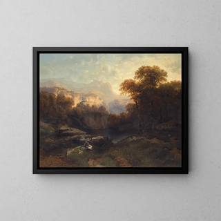 Apollinary Gilyarievich Goravsky - Contemplation In An Alpine Landscape.webp