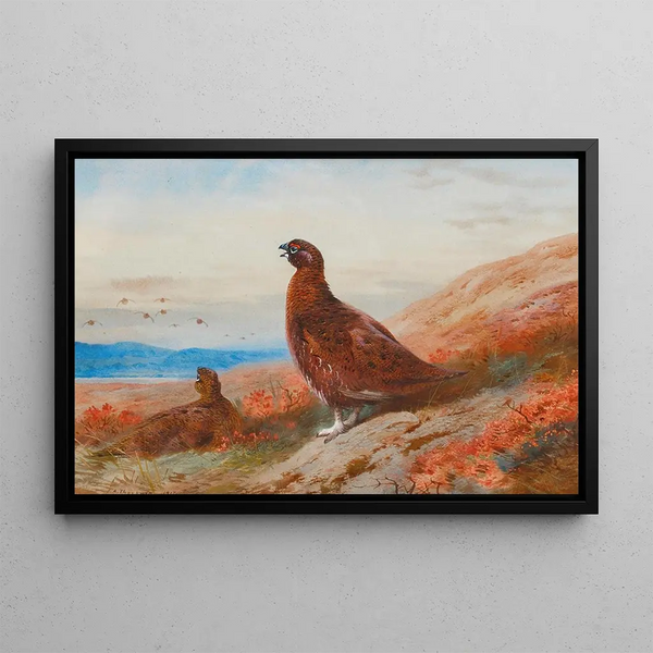 Der Herausforderung - Archibald Thorburn — gerahmtes Bild an der Wand