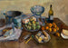 Nature morte con torte e frutta - Aristarkh Lentulov — vista dell’opera