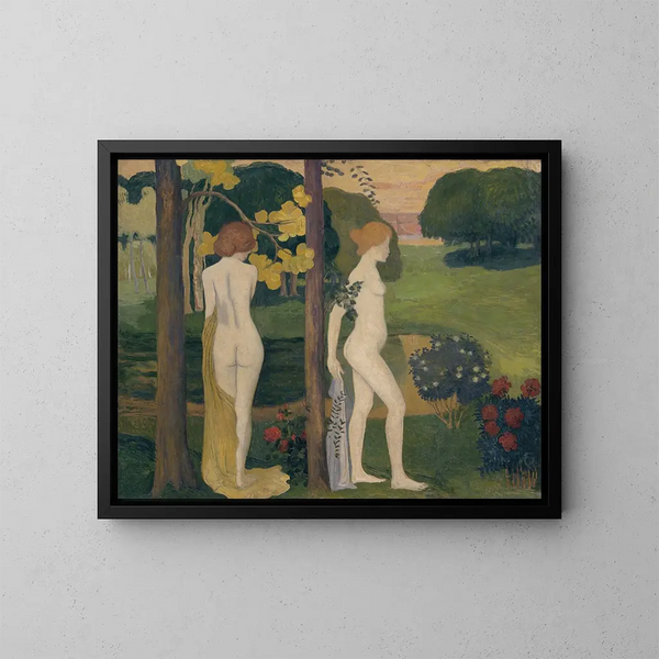 Zwei Nackte in einer Landschaft - Aristide Maillol — gerahmtes Bild an der Wand