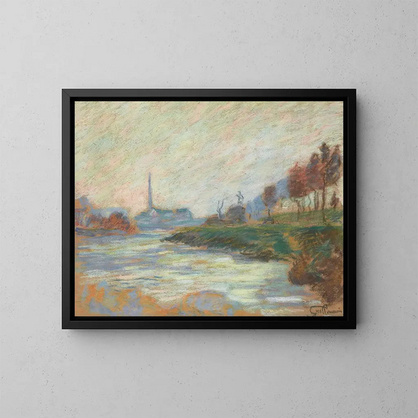 Confluent della Marna e della Senna in Francia - Armand Guillaumin — quadro incorniciato alla parete