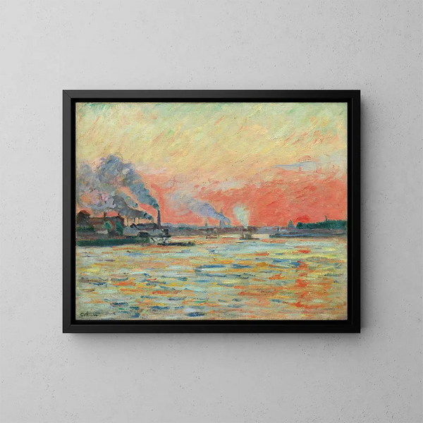 Confluent della Senna e della Marna a Ivry - Armand Guillaumin — quadro incorniciato alla parete