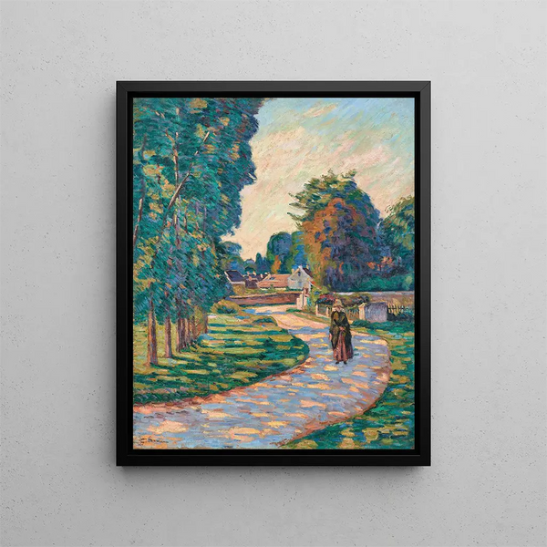 Donna su un sentiero a Épinay - sur - Orge - Armand Guillaumin — quadro incorniciato alla parete
