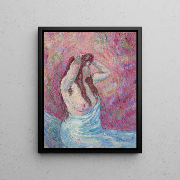 Giovane donna nuda drappeggiata - Armand Guillaumin — quadro incorniciato alla parete