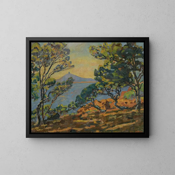 La Baie d'Agay e il Semaforo - Armand Guillaumin — quadro incorniciato alla parete