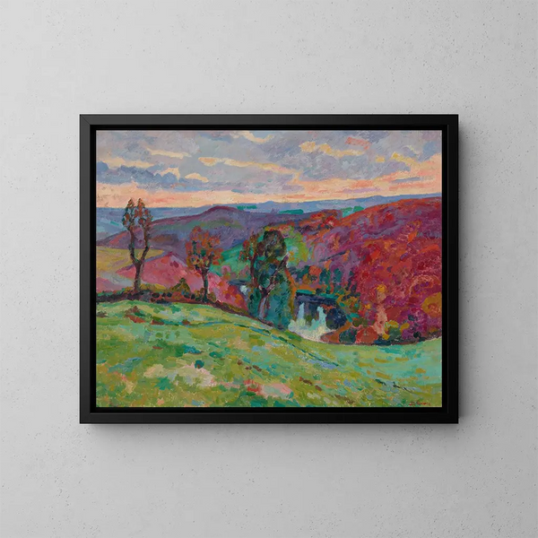 La vallée de la Creuse et le Puy Barriou - Armand Guillaumin — quadro incorniciato alla parete