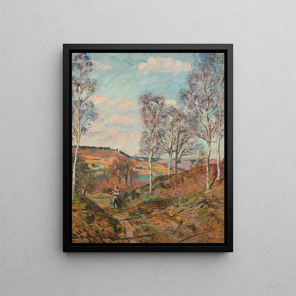 Il cammino verso la valle - Armand Guillaumin — quadro incorniciato alla parete