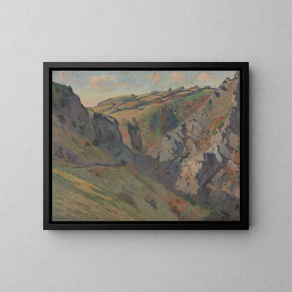 Le grotte di Prunal vicino a Pontgibaud - Armand Guillaumin — quadro incorniciato alla parete