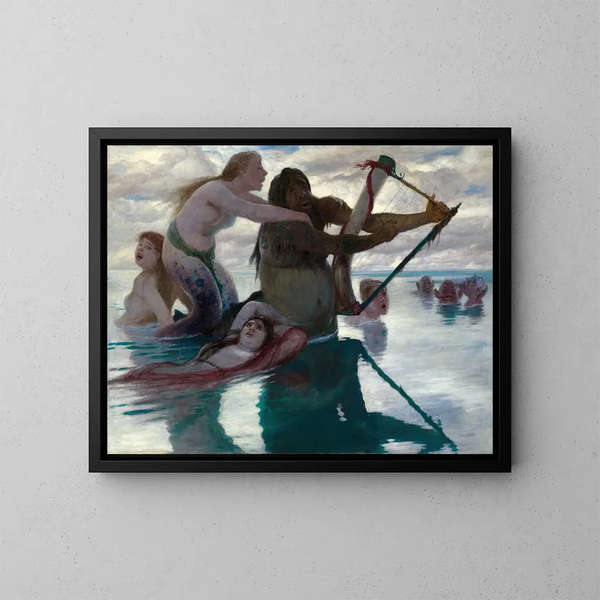 In der See - Arnold Böcklin — gerahmtes Bild an der Wand
