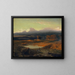 Landschaft bei Sonnenuntergang 1849 - Arnold Böcklin — gerahmtes Bild an der Wand