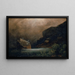 Bergsee mit Möwen - Arnold Böcklin — gerahmtes Bild an der Wand