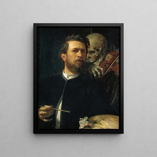 Arnold Bcklin - Selfportrait with fiddling Death.webp