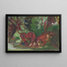 Dogs fighting - Arnold Peter Weisz-Kubínčan — framed artwork on a wall