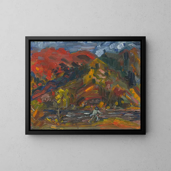 Uomo sulla riva - Arnold Peter Weisz-Kubínčan — quadro incorniciato alla parete