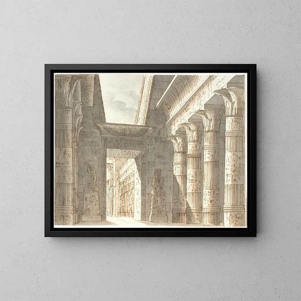 Tempel ägyptisch - Aron Wallick — gerahmtes Bild an der Wand