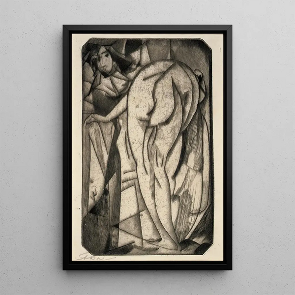 Riproduzione del dipinto Donna che si bagno e servente - Arthur Bowen Davies