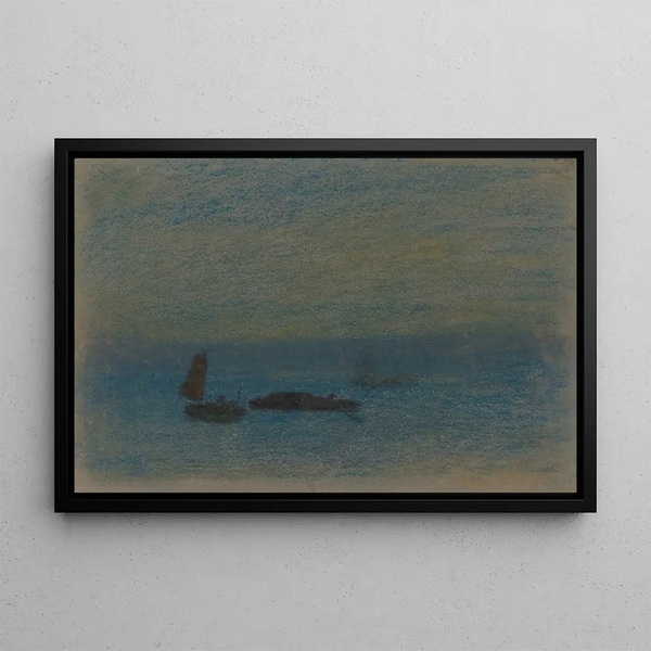 Bateaux la nuit - Arthur Bowen Davies — quadro incorniciato alla parete