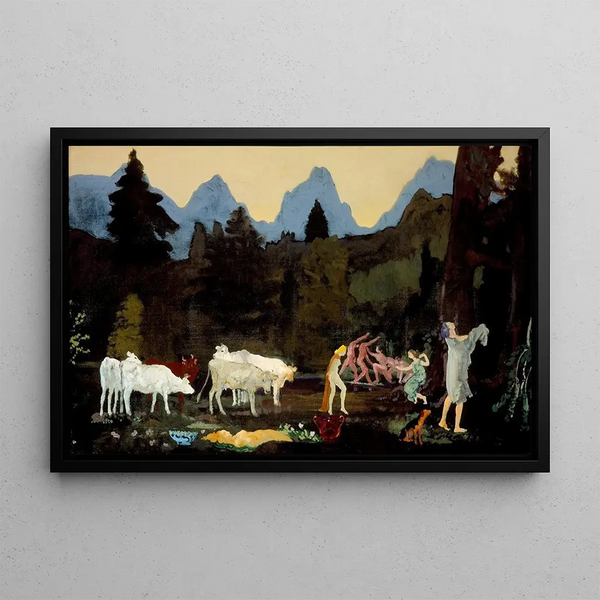 Arthur Bowen Davies - Pastoral Dells and Peaks.webp