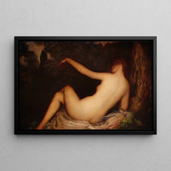 Der Schmetterling - Arthur Bowen Davies — gerahmtes Bild an der Wand