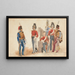 Dragons and English Hussars - Arthur Claude Cooke — framed artwork on a wall