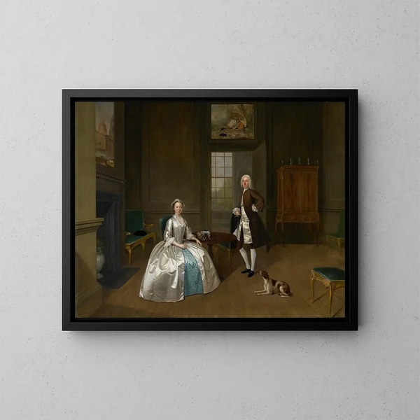 Monsieur und Madame Atherton - Arthur Devis — gerahmtes Bild an der Wand