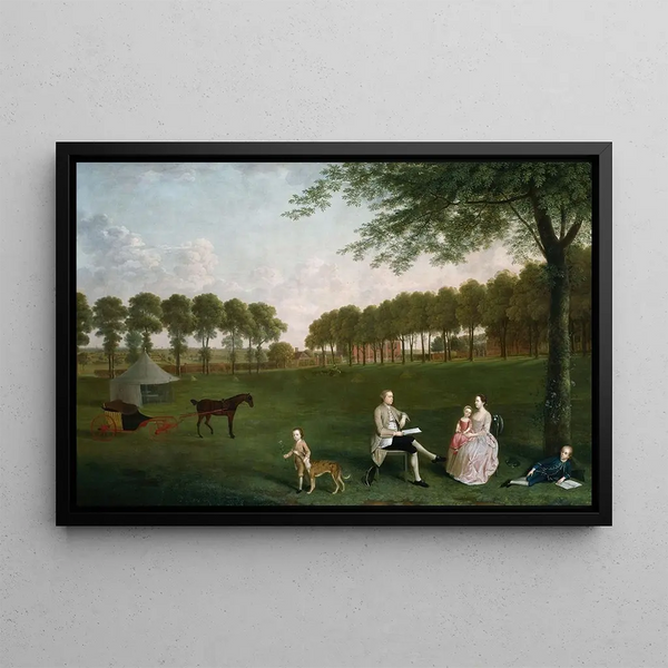 Arthur Devis - Sir John Shaw and his Family in the Park at Eltham Lodge Kent.webp