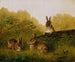 Conigli su un ceppo - Arthur Fitzwilliam Tait — vista dell’opera