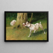 Dog and cat - Arthur Heyer — framed artwork on a wall