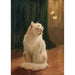White Cat and Two Lemon Butterflies - Arthur Heyer — artwork view