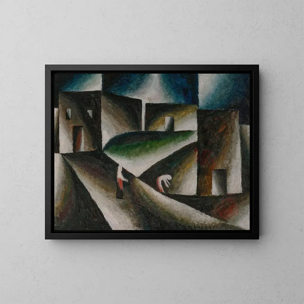 Landschaft der Askese II - Arthur Segal — gerahmtes Bild an der Wand
