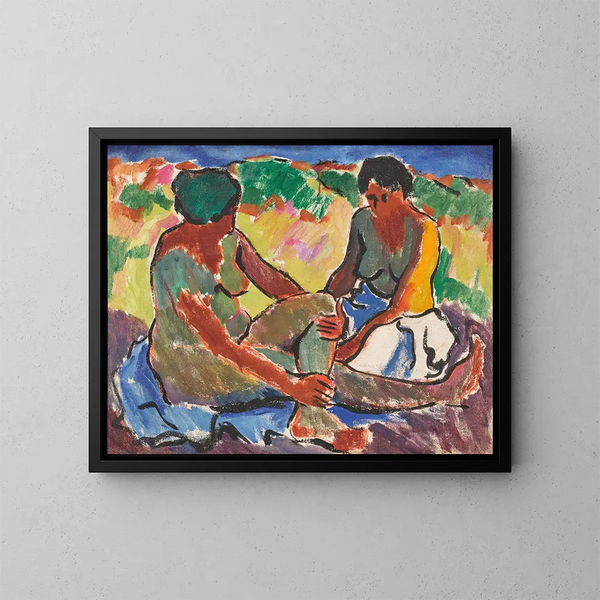 Baigneurs - Arthur Segal — gerahmtes Bild an der Wand