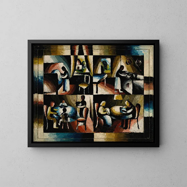 Arbeit im Haushalt - Arthur Segal — gerahmtes Bild an der Wand