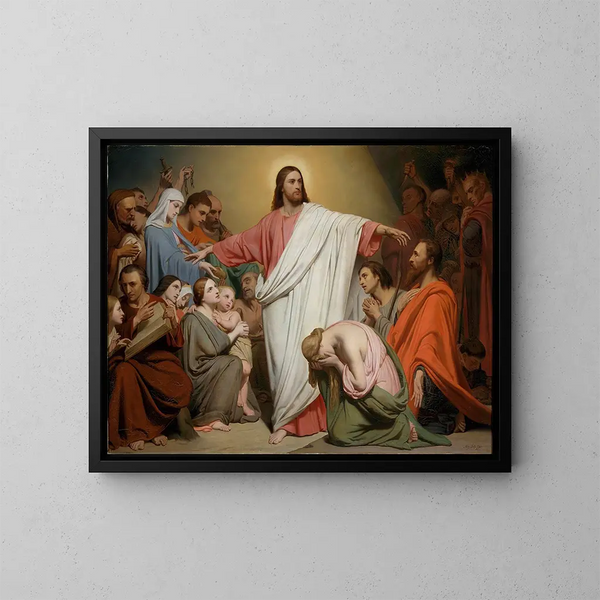 Christ Rémunérateur - Ary Scheffer — gerahmtes Bild an der Wand