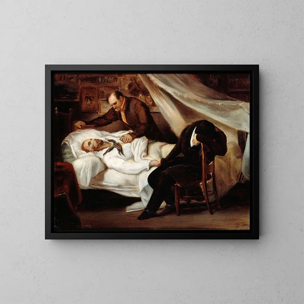 Die Tod von Gricault - Ary Scheffer — gerahmtes Bild an der Wand