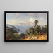 Italienisches Küstenlandschaftsgemälde mit Blick auf Capri - Ascan Lutteroth — gerahmtes Bild an der Wand