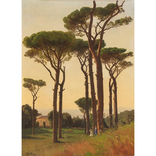 Ascan Lutteroth - Italienischer Pinienhain am Meer lstudie.webp