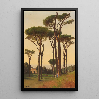 Ascan Lutteroth - Italienischer Pinienhain am Meer lstudie.webp