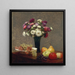 Asters und Früchte auf einem Tisch - Henri Fantin-Latour — gerahmtes Bild an der Wand