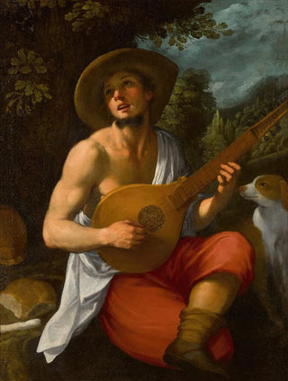 Astolfo Petrazzi - A shepherd playing the cetera.webp