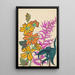 Progetto di ricamo di rami di fiori e foglie - Atelier Martine — quadro incorniciato alla parete