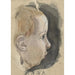 Reproduktion des Gemäldes Portrait von Anna Allebé - August Allebé
