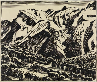 August Babberger - Berglandschaft im Bergell.webp