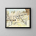 Winter vor dem Haus - August Babberger — gerahmtes Bild an der Wand